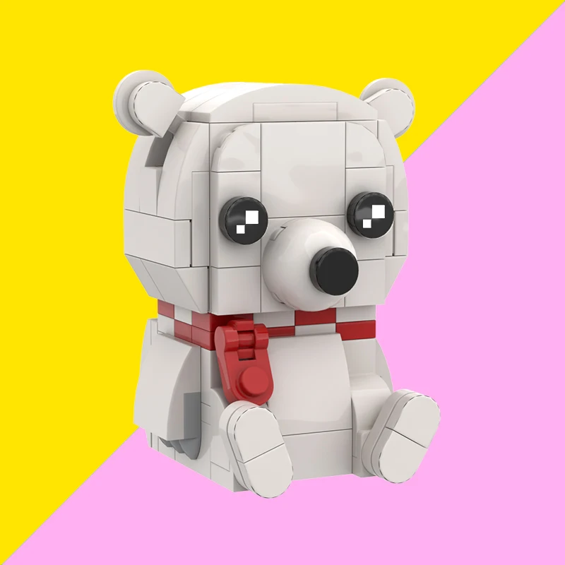 

2019 new arrive diy moc Cartoon animal bear polar bear brickheadz Aberdeen building blocks educational toys for children gifts