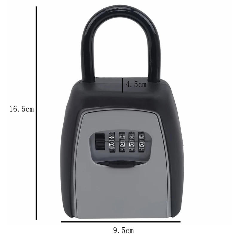

Password Key Box Four-digit Password Lock Padlock-free Installation-mounted Key Lock Box Security Organizer Boxes