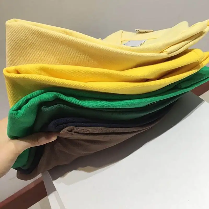 Высококачественная Летняя мужская рубашка поло из 100% хлопка с коротким рукавом