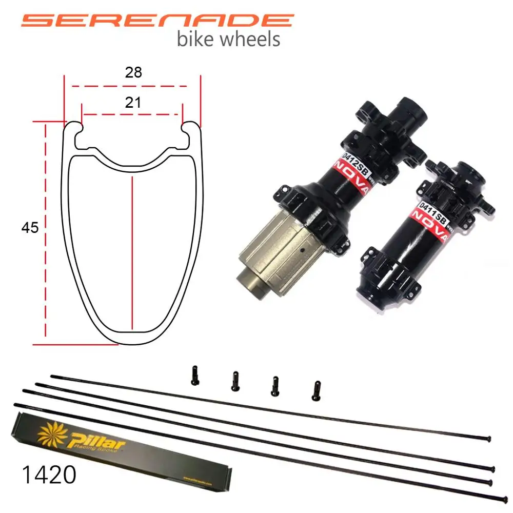 Бескамерные велосипедные колеса 700C симметричные глубина 50 мм ширина 25 клинчер