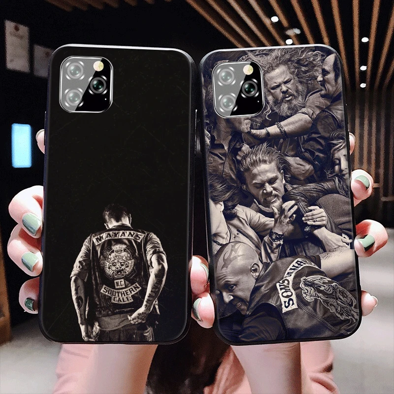 sons of anarchy Personalised Phone Case For Iphone 5 5s 6 6s 7 8 Plus X XR XS Max 11 Pro SE 2020 Soft Black Shell | Мобильные