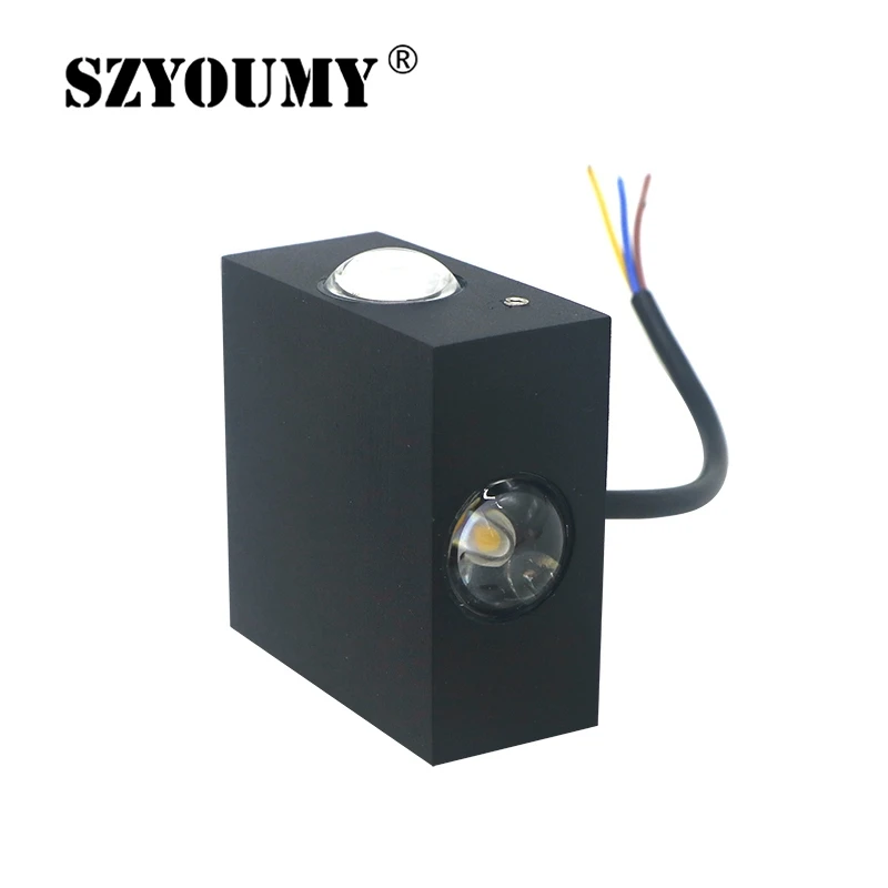 للبيع SZYOUMY 4 واط وحدة إضاءة LED جداريّة مصباح الحديثة الشمال الإنارة داخلي 4*1 واط عدسة الجدار ضوء مصابيح إضاءة من الألومنيوم غرفة المعيشة المنزلي الش...