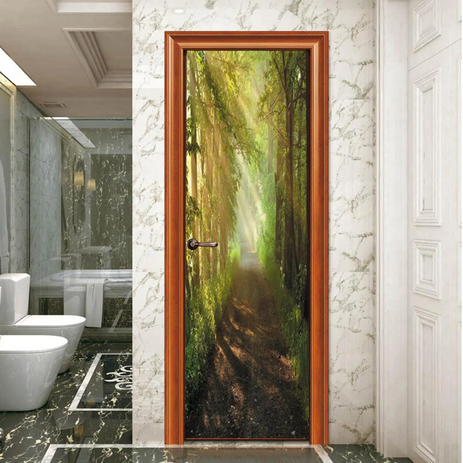 

Waterproof Removable Door Mural Sticker Vinyl 77x200cm/30.3x78.7in for Doors