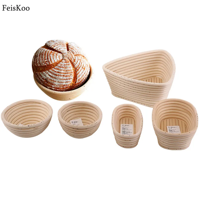 Круглый Овальный Треугольник Форма брожения ротанга корзина страна Хлеб Багет