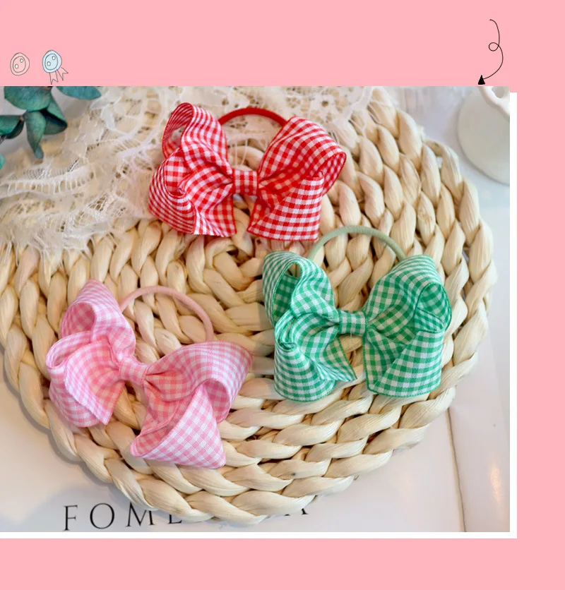 Лидер продаж комплект из 2 предметов 3 1 дюймов в мелкую клетку ленты бант для