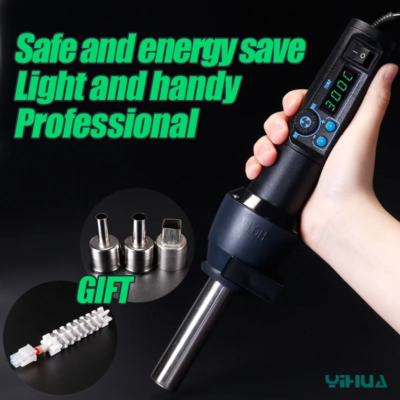 

YIHUA 8858 Upgraded Version 8858-I 650W Portable Blower Hair Dryer Heat Gun BGA Hot Air Gun 110V/220V Solder Rework Tool