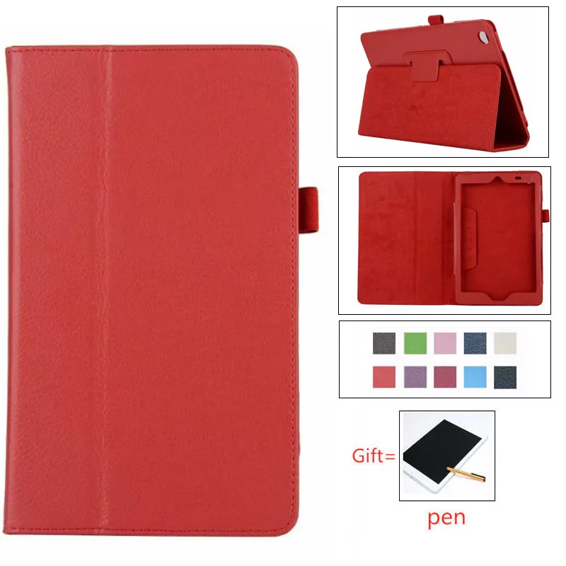 С подставкой с текстурой личи из искусственной кожи защитный чехол для Huawei MediaPad T3