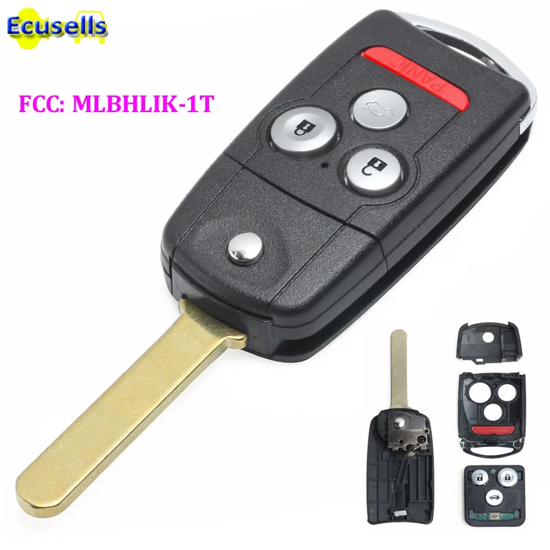 Новый складной дистанционный брелок 3 + 1/4 кнопка для Honda Accord Acura TL TSX ZDX 2009 2014 FCC ID: