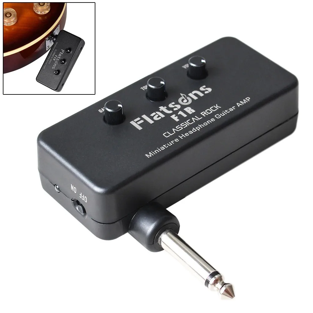 

Electric Guitar Bass Headphone Amp Miniature Portable Pocket Guitar Amplifier Built-in Distortion Effect Guitar Accessories Part