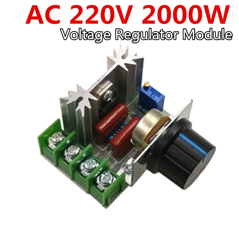 

AC 220V 2000W SCR Voltage Regulator Dimming Dimmers Motor Speed Controller Thermostat Electronic Voltage Regulator Module