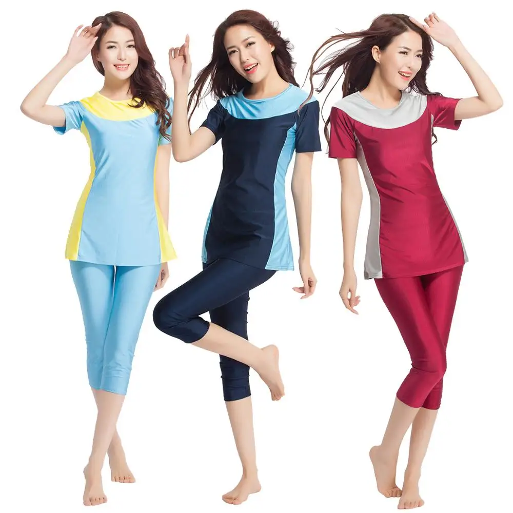 Новые Арабские мусульманские купальники Женский скромный купальник с коротким