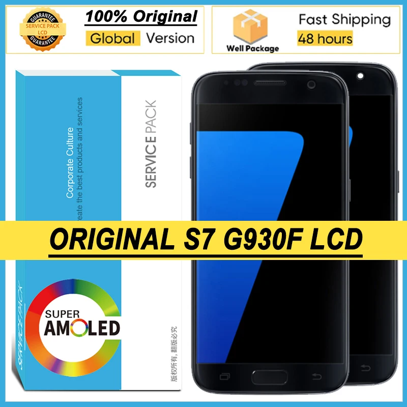 100% тестирование 5 1 ''сжечь тень активно матричные осид для Samsung Galaxy S7 G930 G930F SM ЖК