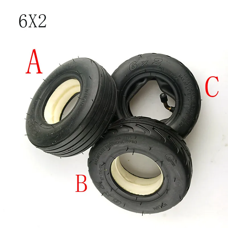 Суперскутер 6 дюймов 6X2Tire и комплект с внутренней трубкой 6x2 твердые шины для fastwheel
