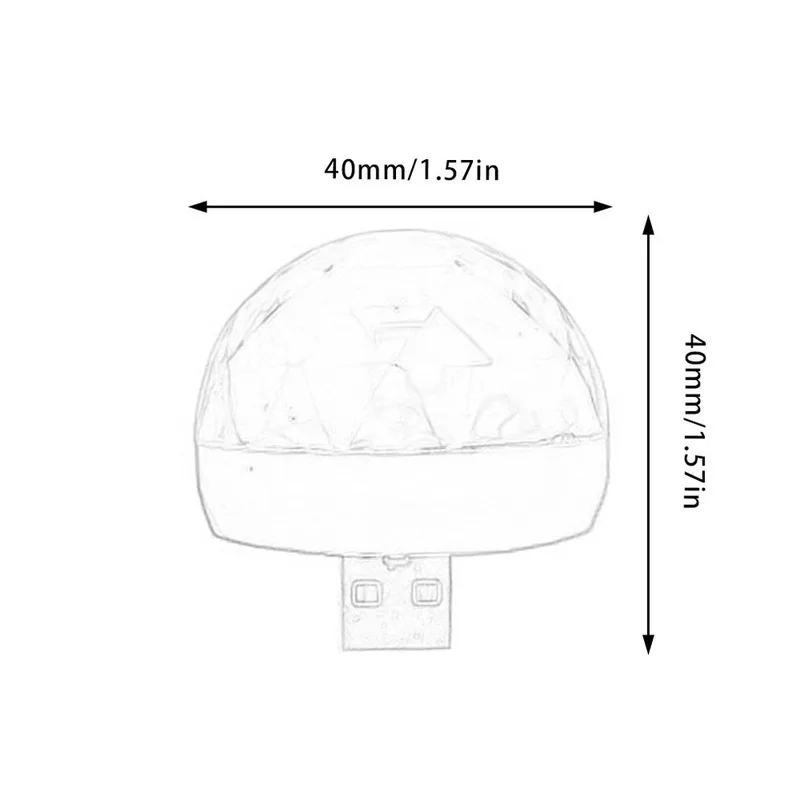 

Mini Stage Light Voice Control Small Magic Ball Light Rgb Mobile Phone Usb Android For Rotating Stage Light Led