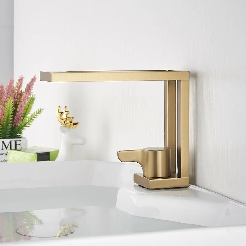 Смесители для раковины Senlesen золотистый никелевый кран ванной комнаты латунный