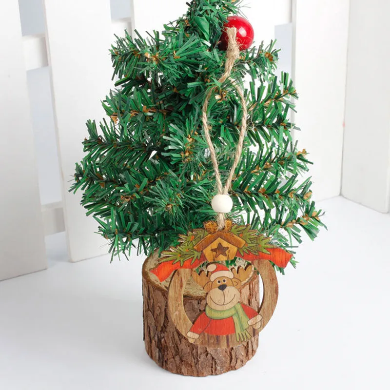 Рождественский деревянный олень снеговик Старая форма Рождественская елка