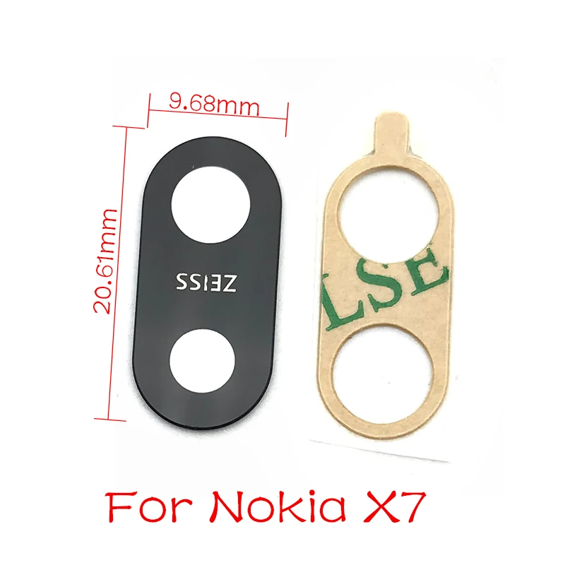 Стеклянная задняя крышка камеры для Nokia 5 6 8 7 Plus X5 X6 X7 с клейкой наклейкой запасные