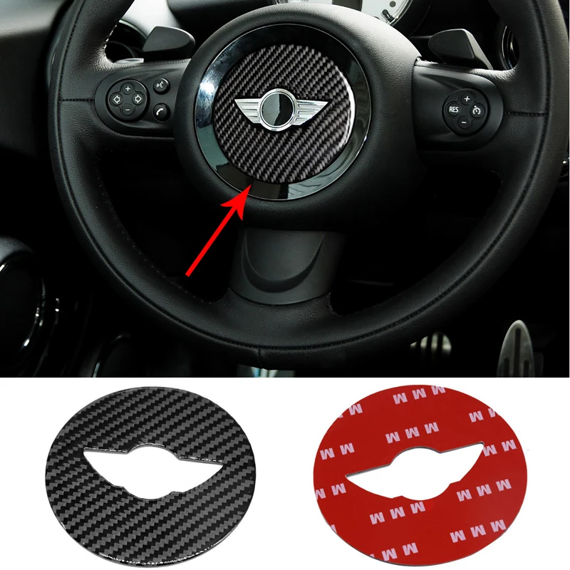 Авто Наклейка на руль для Mini Cooper Clubman Countryman Paceman JCW R50 R52 R53 R55 F56 наклейка из углеродного волокна декор интерьера