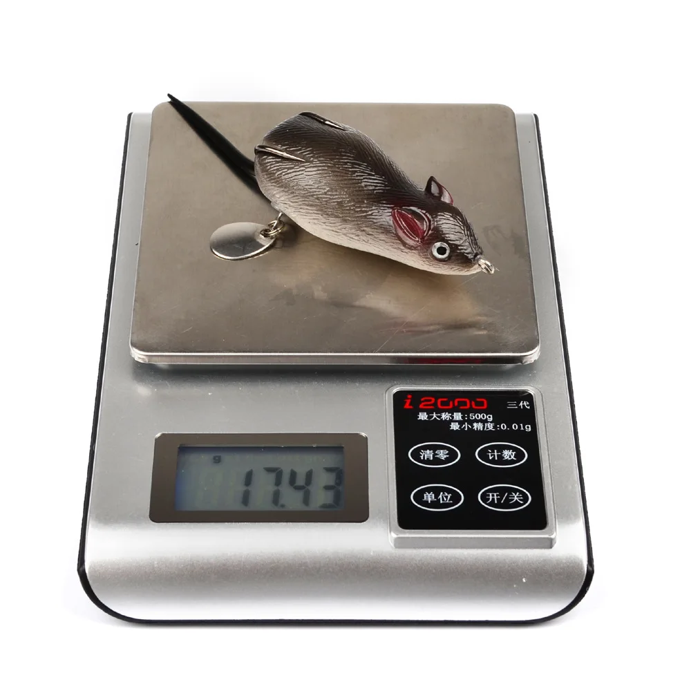

1Pcs/lot 3D Eyes Soft Mouse Bait Fishing Lure 7cm 17.5g Floating Crankbait Artificial Bait Fishing Tackle Everything for Fishing