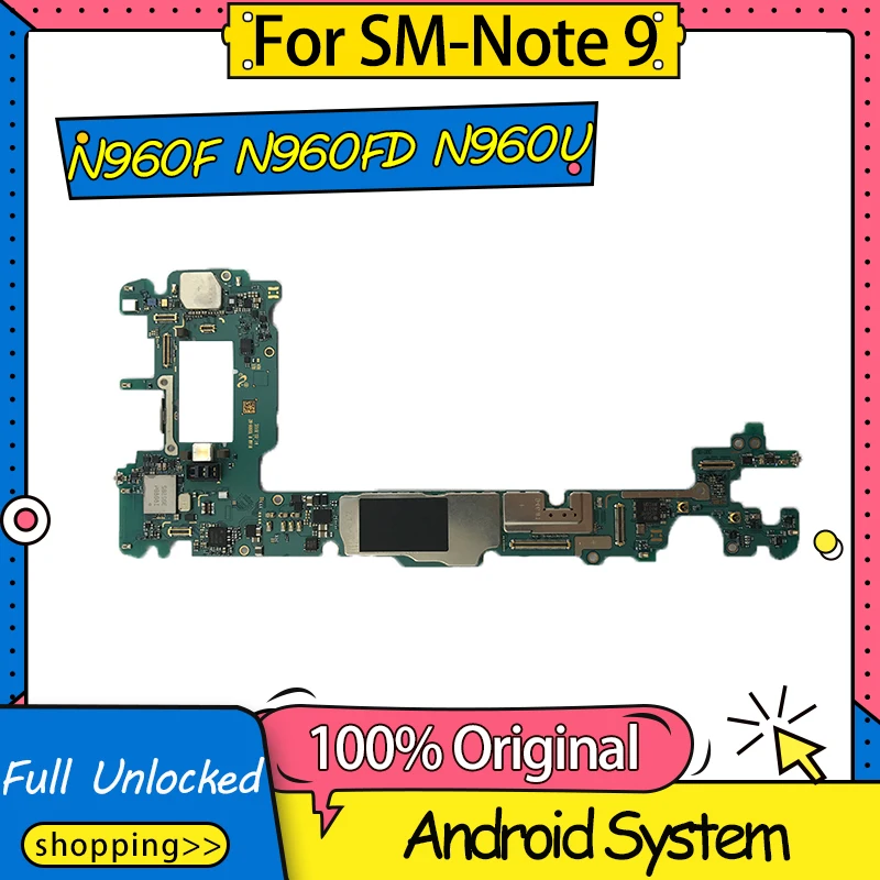 Разблокированная материнская плата для Samsung Galaxy Note 9 512 ГБ Логическая N960F N960FD N960U