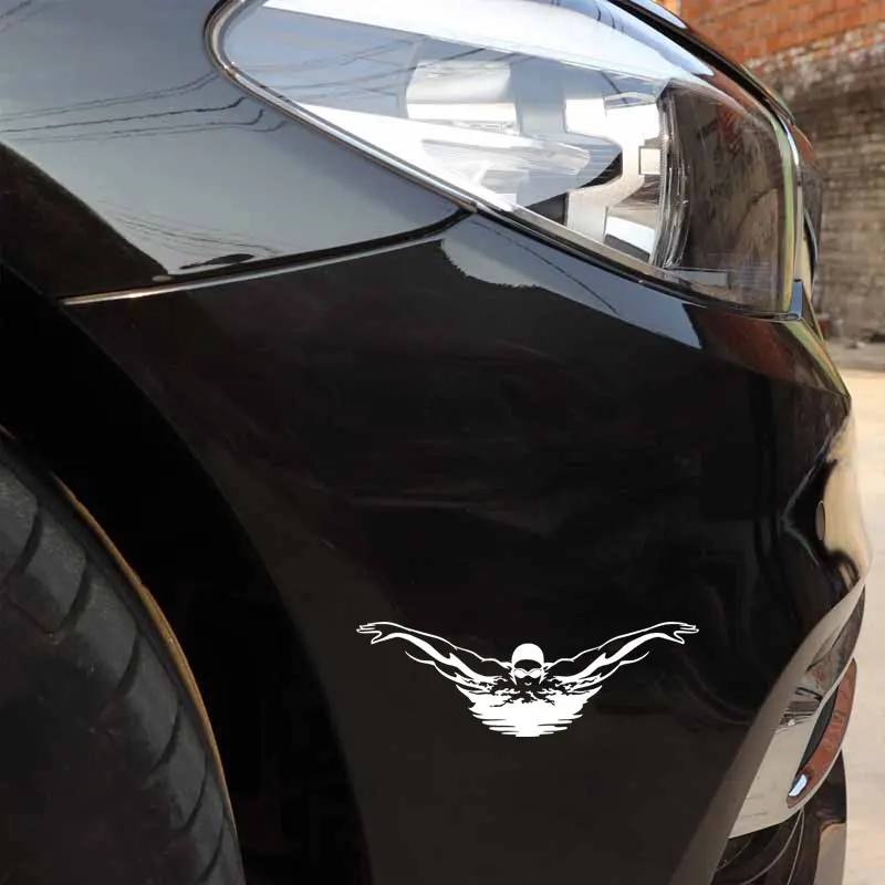 

15cmx3cm swimmer Vinyl Car stickers Decals Motorcycle Accessories Car-Window Decorative Goods PVC