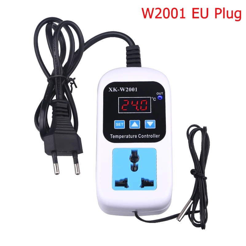 3 Keys EU Plug VANJING цифровой регулятор температуры нагревательный охлаждающий выход термостат для контроля температуры Выход для теплицы инкубатор - Цвет: 3 Keys EU Plug