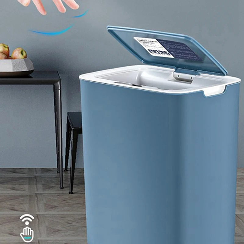 

14L RechargeableTrash Can Intelligent Induction Motion Sensor Wide Opening Sensor Eco-Friendly Trash Can,Random Color