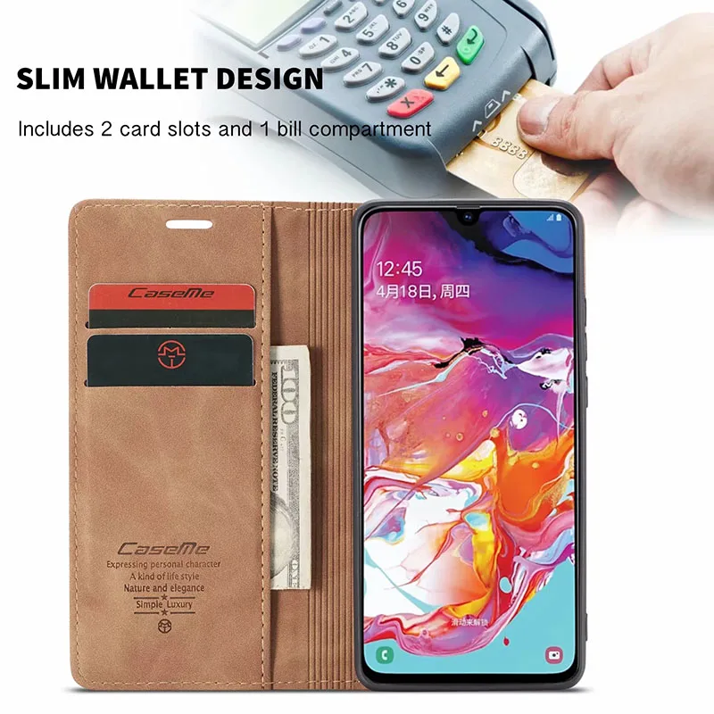 Магнитные Кожаный чехол для Samsung A52 5G A72 A71 A51 A32 S21 ультра S20 FE кошелек полная защита