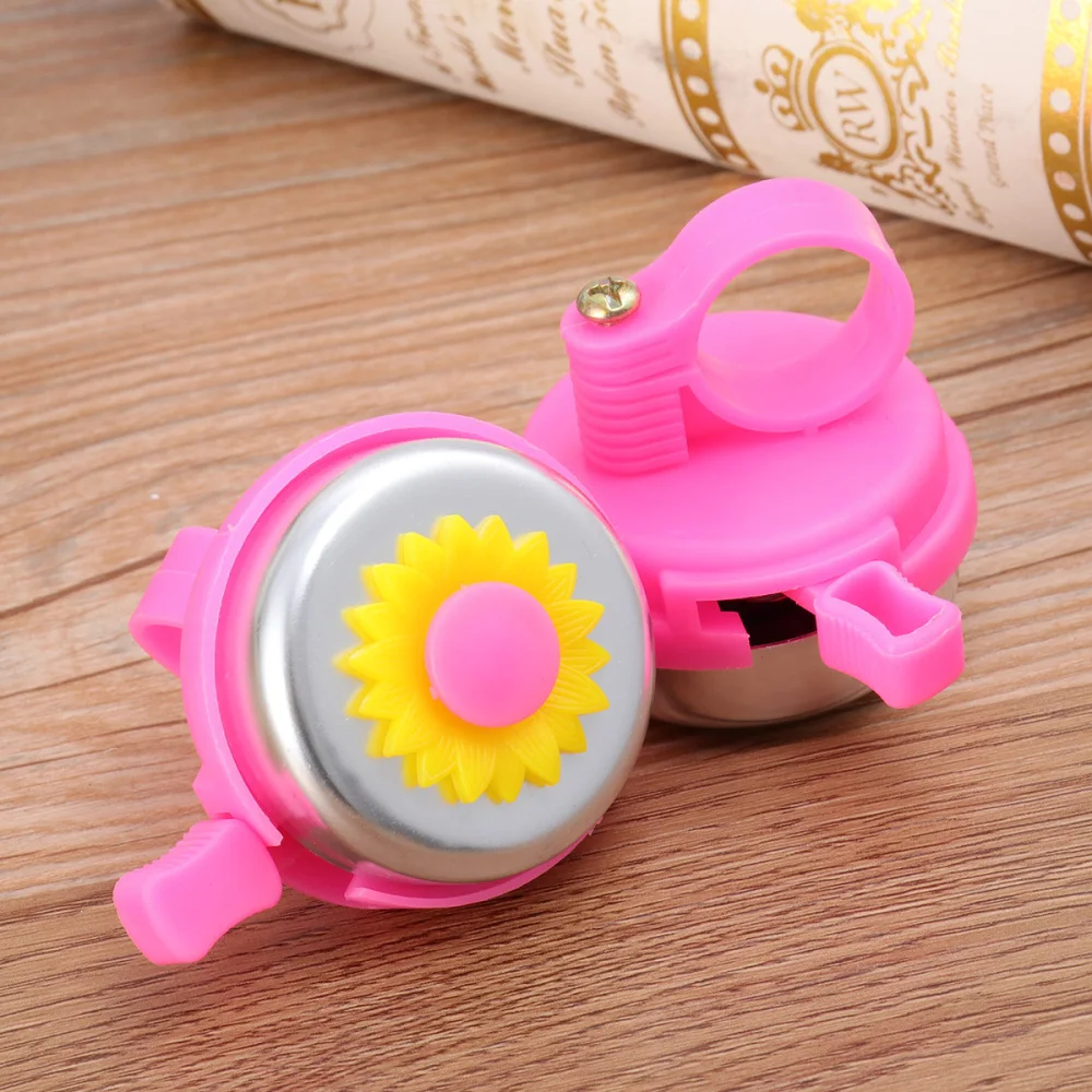 

10pcs Sunflower Shaped Bike Bell Kids Bell Cycling Bell Handlebar Mini Horn Accessary (Red)