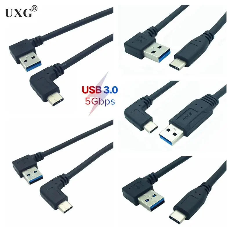 

Usb 3.0 Type-C кабель для передачи данных, 90 градусов