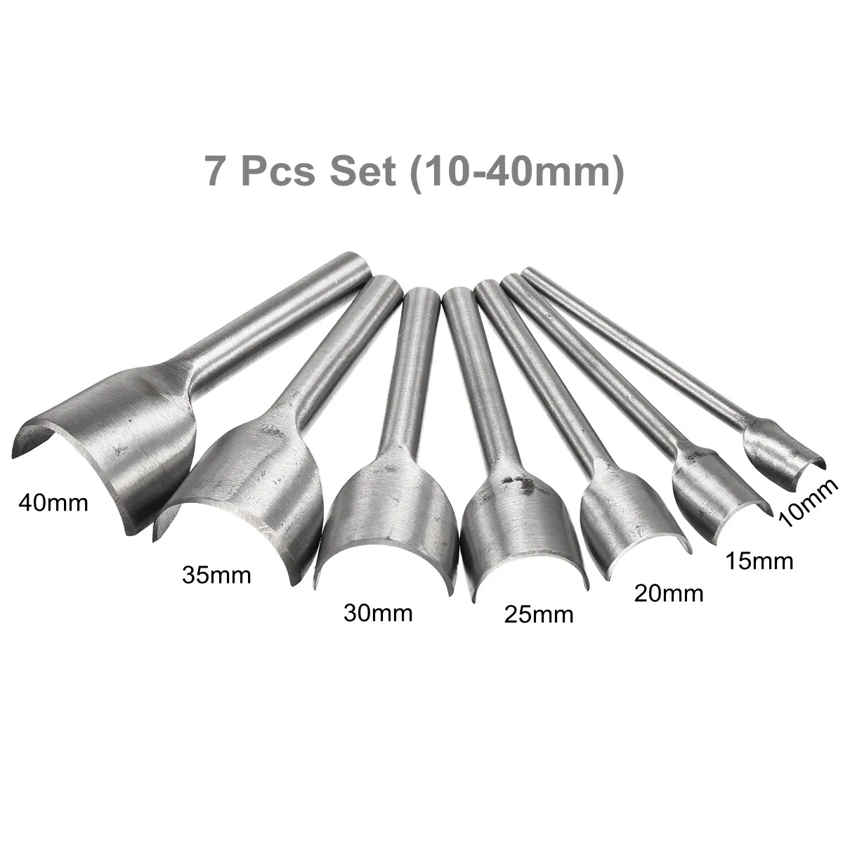 7PCS 100mm c высоким cодержанием углерода Сталь 1/2 полукруглый кожаный Craft и выдвижным встроенным пробойником для сигар ремень для инструментов бумажник Перфоратор Инструмент Комплект «сделай сам» кожи ремесла - Цвет: 7PCS