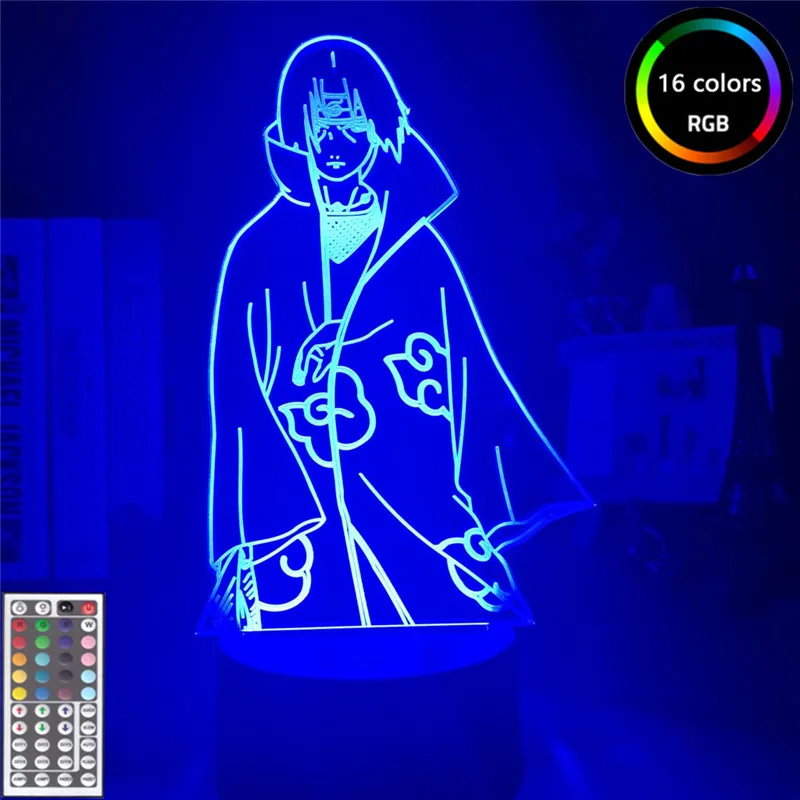 Ботинки в стиле аниме Naruto светодиодный ночной Светильник для Украшения спальню