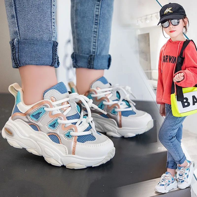 

2021 New Four seasons General Children Shoes Unisex Toddler Boys Girls Sneaker Mesh Breathable Fashion Casual Kids Retro Shoes