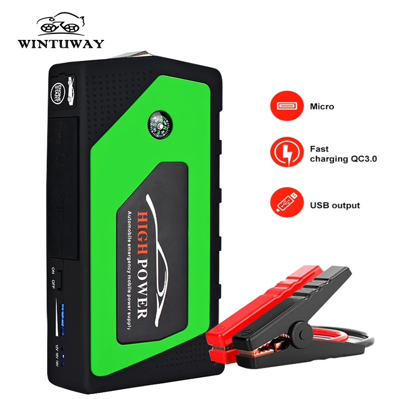 Пусковое устройство для автомобиля портативное зарядное с 4 портами USB телефона