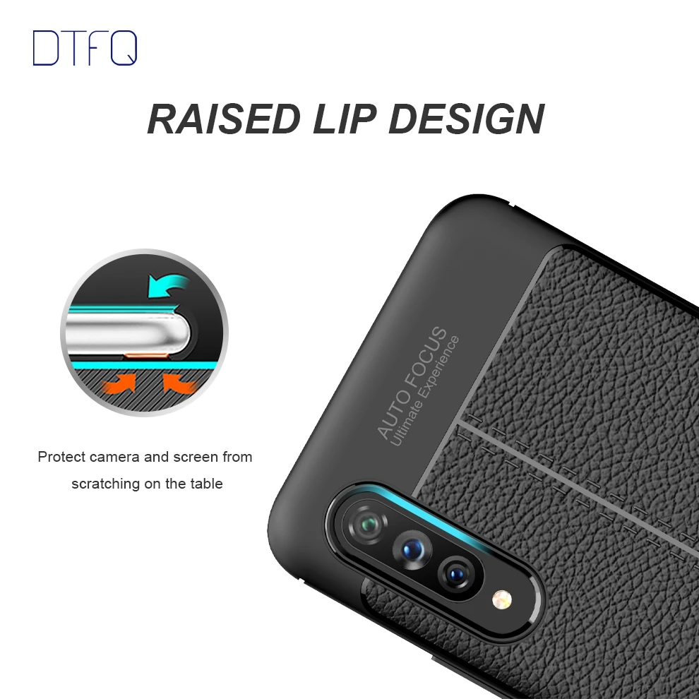 DTFQ кожаный силиконовый чехол для Samsung Galaxy A50 A40 A30 A20 A10 A60 A70 A90 5G A40s A50s A70s A20s A10e |