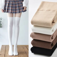 japanese style simplicity breathable popular over knee socks stylish beautiful high socks solid color all matched stockings