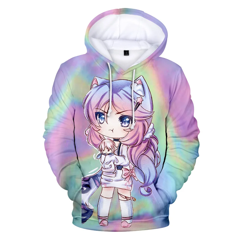 

2021 new couple hoodie popular game Gacha Life 3D printing men's and women's sweatshirt boys and girls cute Harajuku sportswear