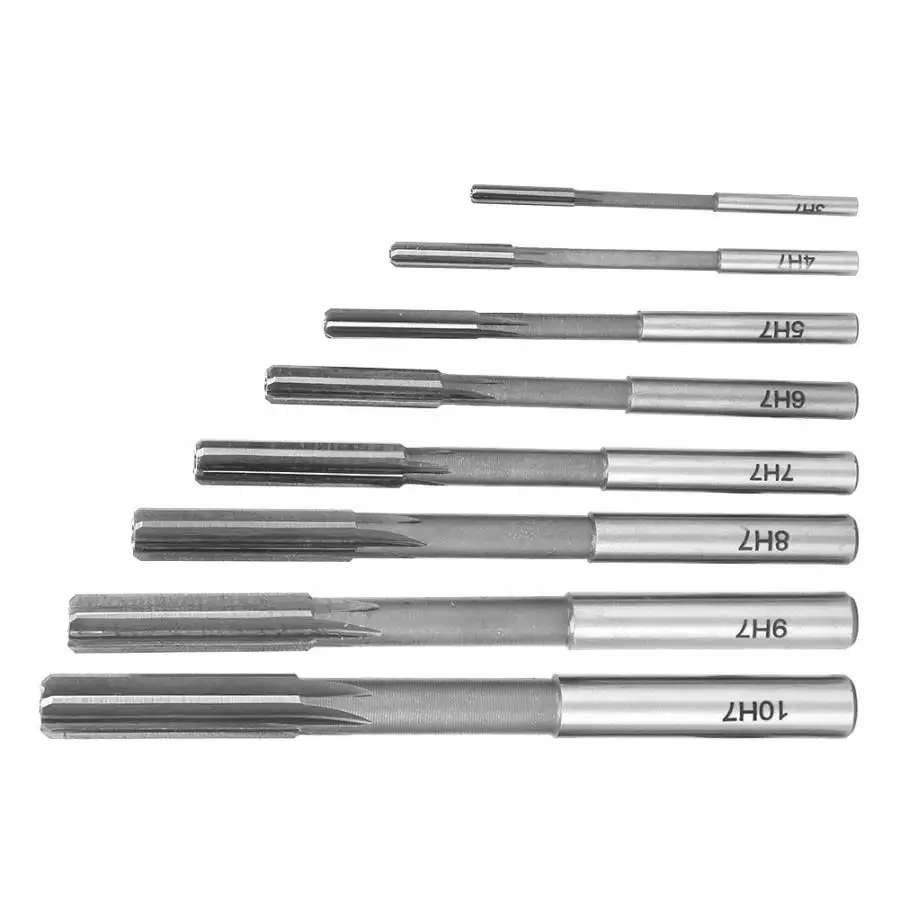 

8Pcs Chucking Reamer Reamer High-Speed Steel High Accuracy Straight Shank Reaming Tool Accessories H7