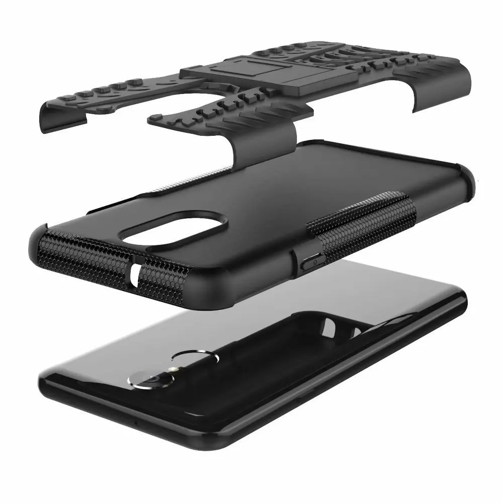 Плотный чехол для LG Stylo 4 из ТПУ + ПК бронированная подставка силиконовый