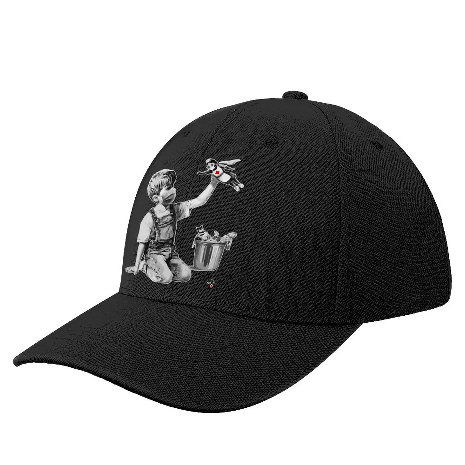 

Banksy Baseball Cap Funny Big Head Baseball Hat Logo Polyester Kpop Dropshipping Cap