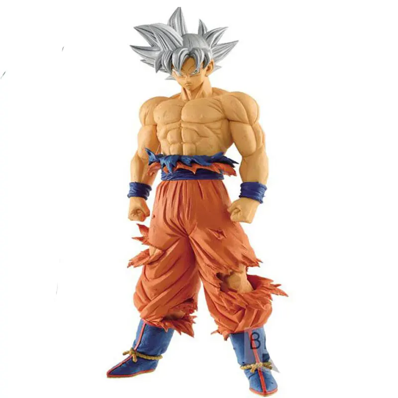 26 см Dragon Ball Z Гоку ультра инстинкт серебряные волосы Супер Саян Гоку Migatte нет Gokui ПВХ фигурку игрушки Коллекционная модель - Цвет: without color box