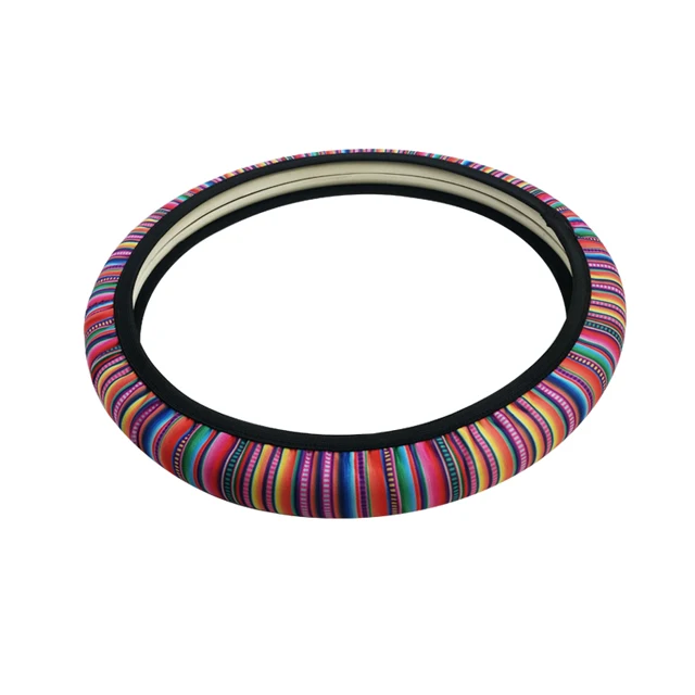 30pcs/lot new arrival neoprene sublimation steering wheel cover car custom print Wheel Steering Wraps sunflower cactus |