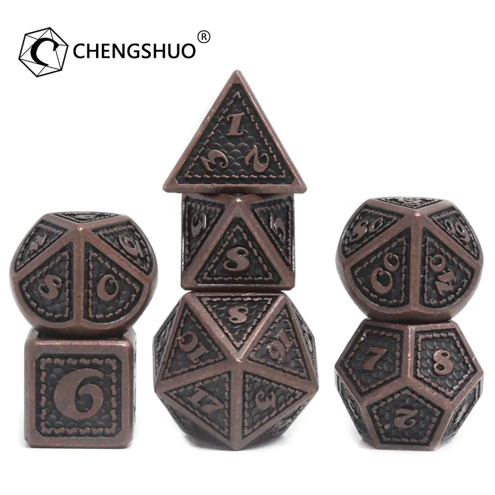 Chengshuo Новый Металлический Набор игральных костей в масштабе дракона для