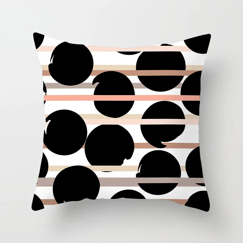 

Fuwatacchi Hot Geometric Style Cushion Cover Dot Stripe Pillow Cover For Home Bedroom Car Sofa Decor Pillowcases 45cm*45cm