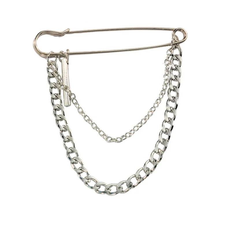 Минималистский Серебряный Цвет Ретро панк большие булавки крест металлическая