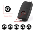 Автомобильный ключ металлическая наклейка эмблема логотип наклейка для Hyundai I30 I20 IX35 I40 Tucson Getz Sonata Veloster Elantra Solaris, Creta Accent