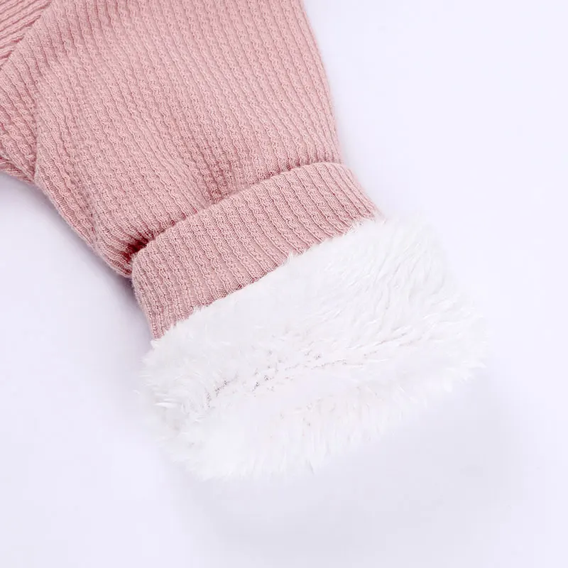 Elvesnest Детский комбинезон для девочек плотный бархатный с капюшоном и заячьими