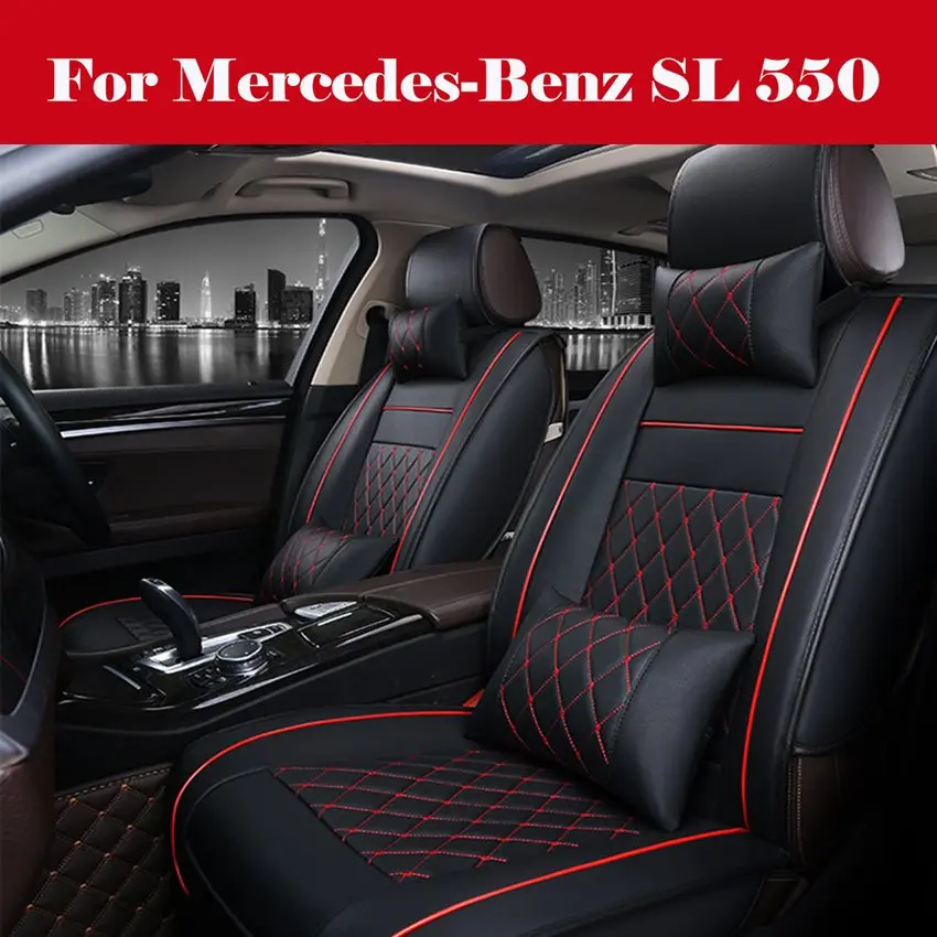 

Custom Leather car seat cover Automobiles Seat Covers cars Deluxe Leather Car Seat Cover For Mercedes-Benz SL 550