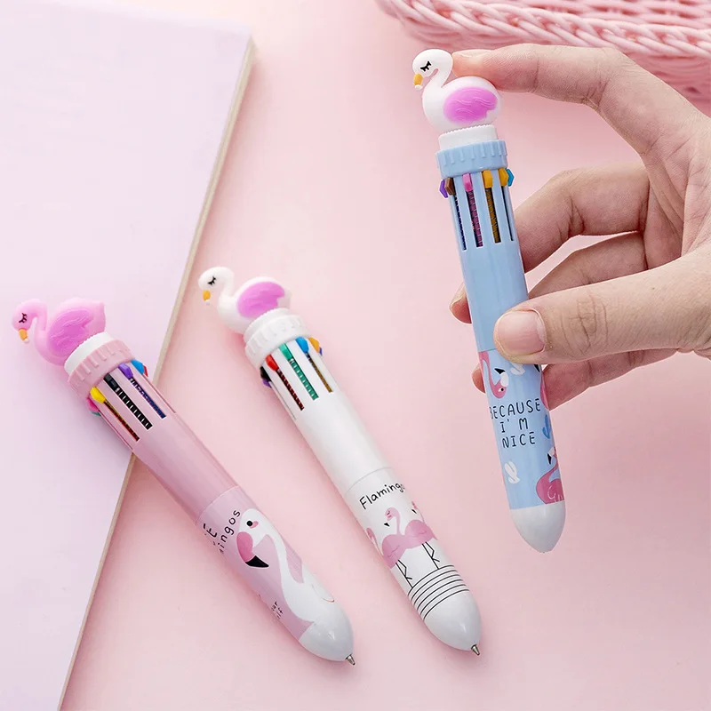 Kawaii Единорог 10 цветов шариковые ручки многоцветная шариковая ручка милый