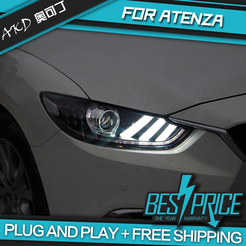 АКД автомобилей Стайлинг фар для Mazda 6 Mazda6 Atenza 2013 2016 Mustang фары светодиодный ходовые
